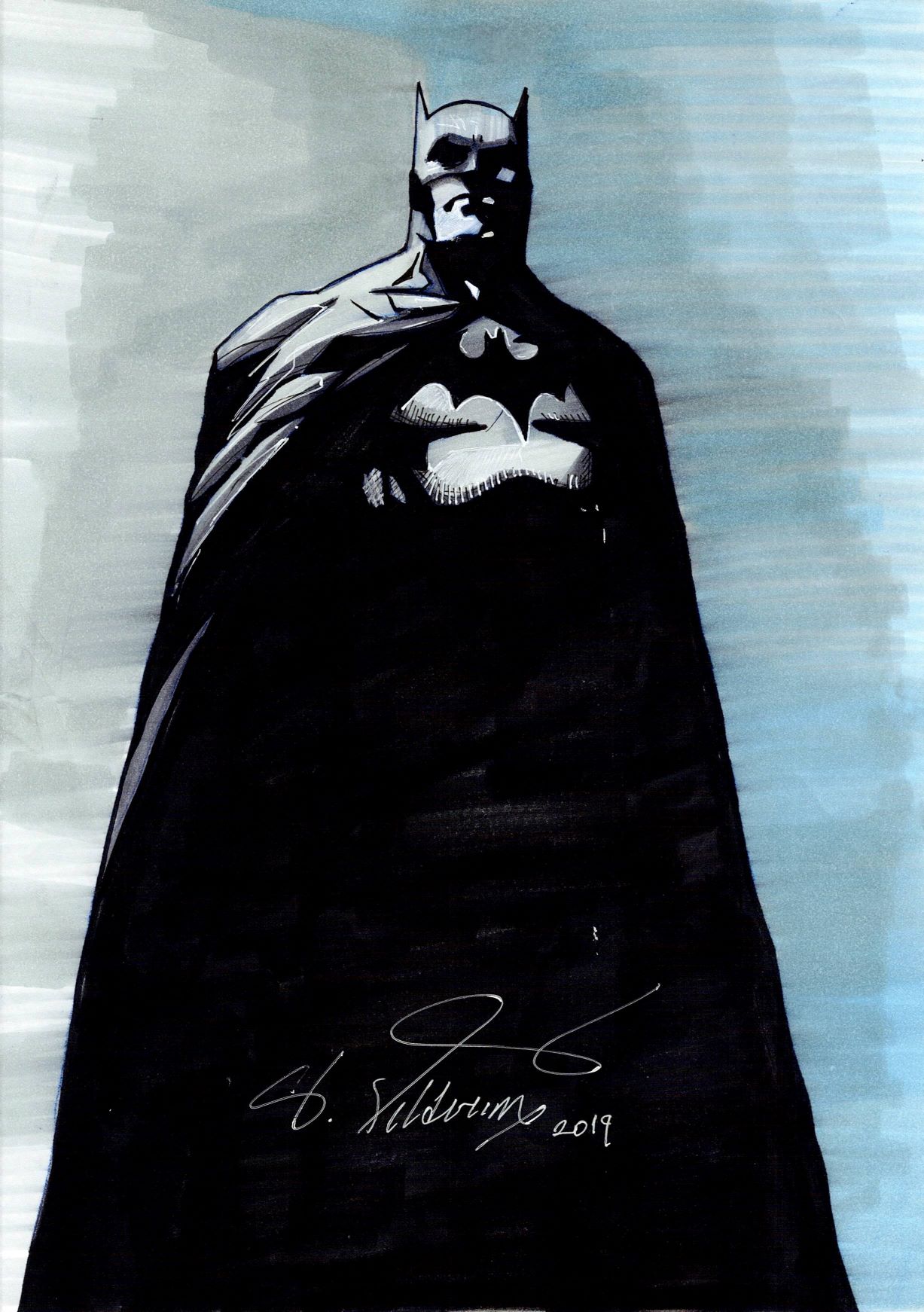 A4 Marker Kalem Illustrasyon 2019 Batman 2